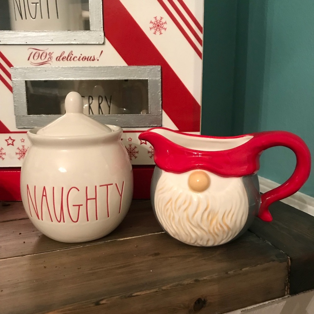 Rae Dunn Christmas Sugar Pot & Gnome Creamer